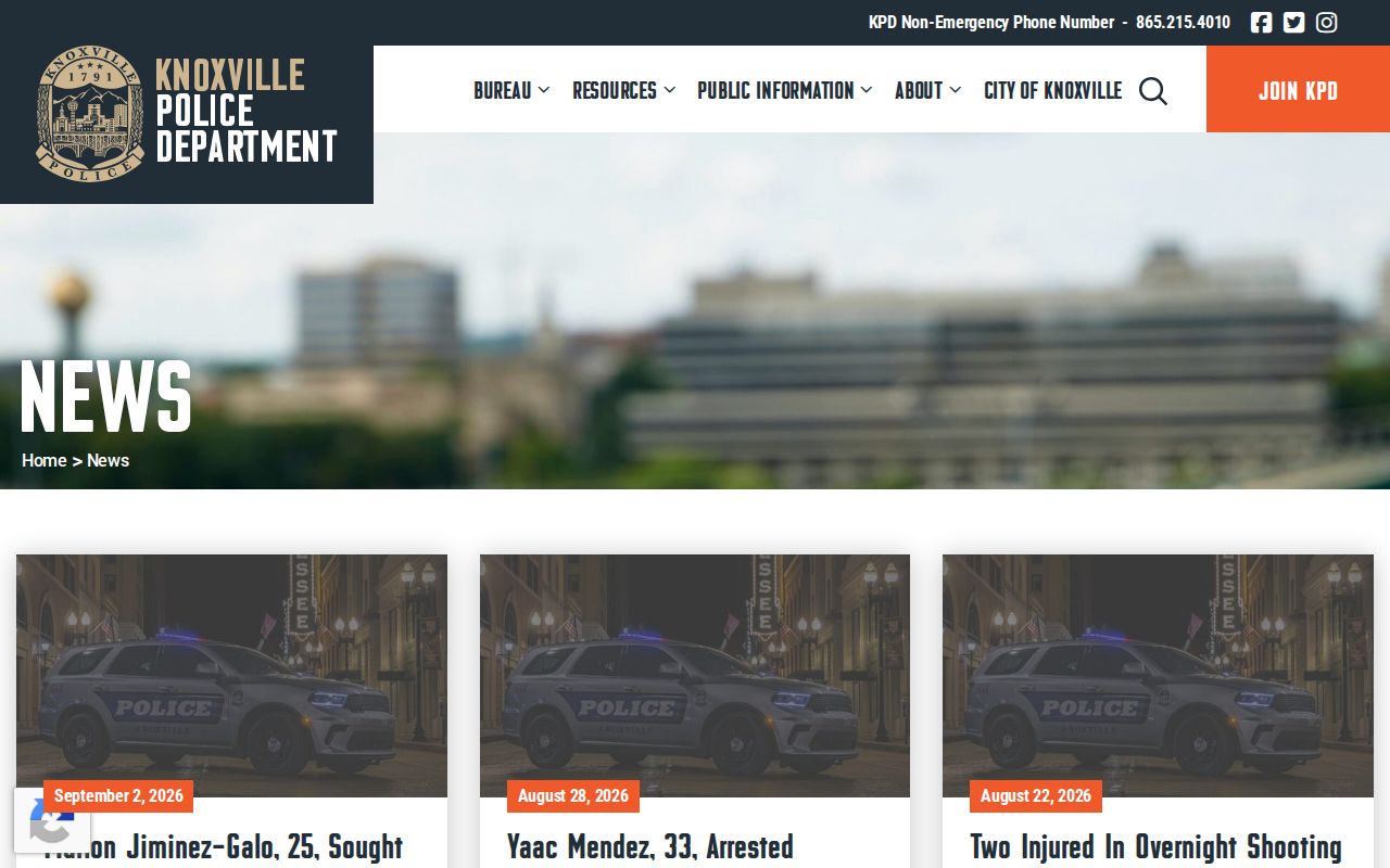 Knoxville Police arrest news index
